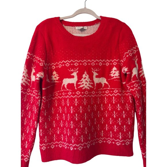 Cupcakes And Cashmere Reindeer Sweater Womens Christmas Pattern Winter Style - Picture 2 of 11